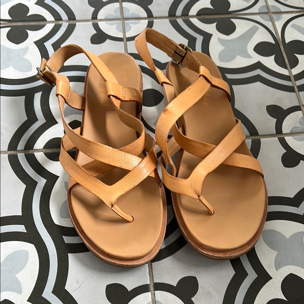 Kork-Ease Tan Strappy Sandals